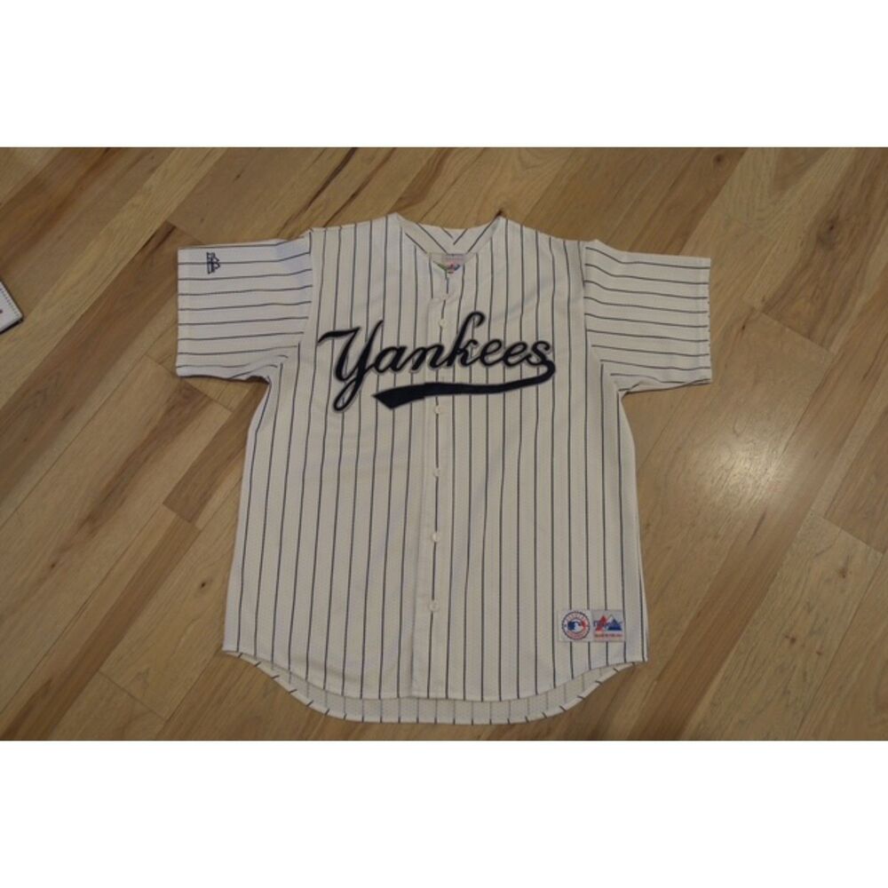 Majestic New York Yankees Pinstripe Jersey – Size Large – Made in USA